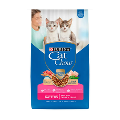 Alimento Gatitos Cat Chow Probióticos Pescado, Carne y Leche 500 gr