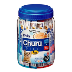 Snack Gato Churu Cremoso Bombonera Dieta (Diet) Pollo y Atún 50 Unidades