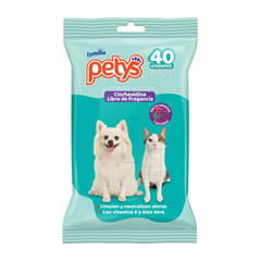 Paños Húmedos Petys con Clorhexidina 40 Unidades
