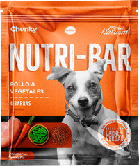 Snack Chunky Barras Nutri-Bar Pollo y Vegetales Paquete 4 Barritas