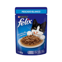 Alimento Húmedo Gato Felix Pouch Pescado Blanco 85 gr