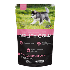 Alimento Húmedo Perro Cachorro Agility Gold Pouch / Trozos Cordero 100 gr