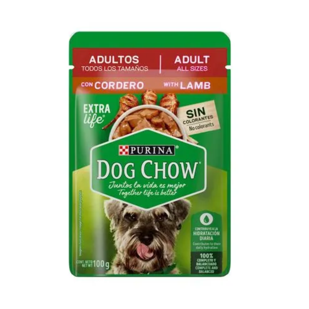 Alimento Húmedo Perro Dog Chow Adulto Pouch Cordero 100 gr