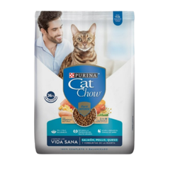Alimento Gato Cat Chow Adulto Vida Sana Salmón, Pollo y Queso