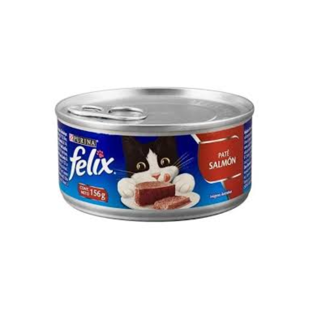 Alimento Húmedo Gato Felix Lata Paté Salmón 156 gr