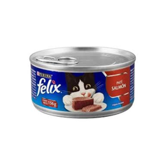 Alimento Húmedo Gato Felix Lata Paté Salmón 156 gr