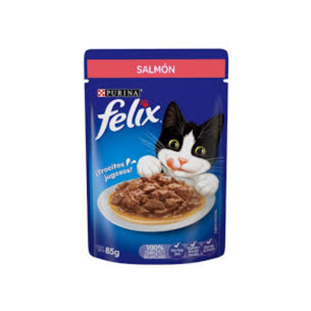 Alimento Húmedo Gato Felix Pouch Salmón 85 gr
