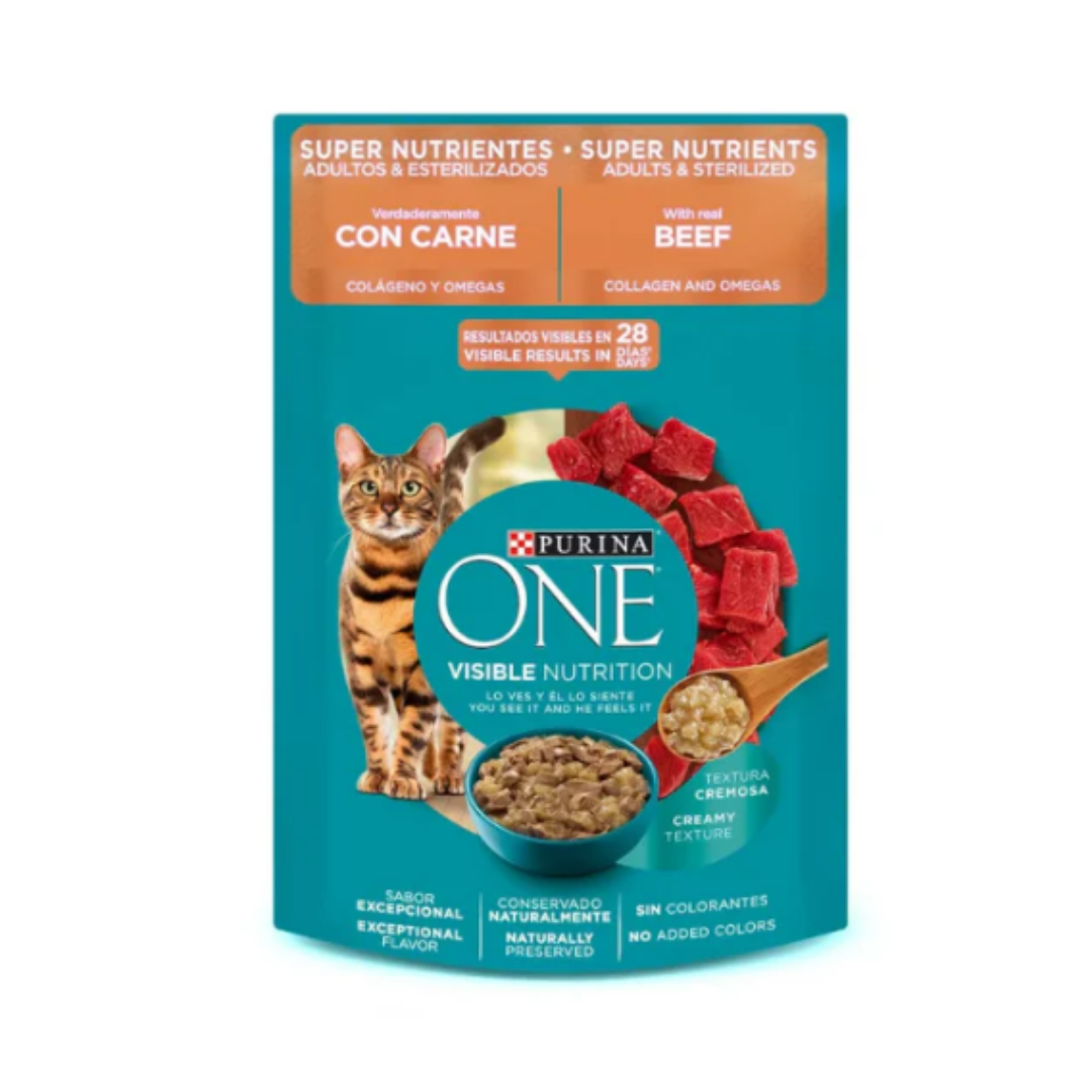 Alimento Húmedo Gato Purina One Pouch Carne 85 gr