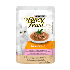 Alimento Húmedo Gato Fancy Feast Pouch Casserole Atún y Salmón 85 gr
