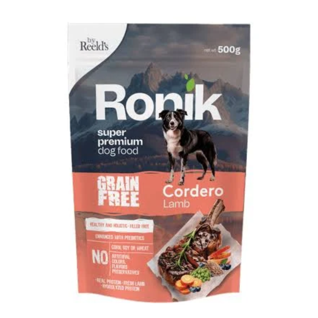 Alimento Húmedo Perro Ronik Libre de Granos (Grain Free) Cordero 500 gr