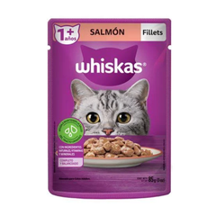 Alimento Húmedo Gato Whiskas Pouch Salmón 85 gr