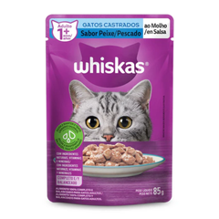 Alimento Húmedo Gato Castrado Whiskas Pouch Pescado 85 g