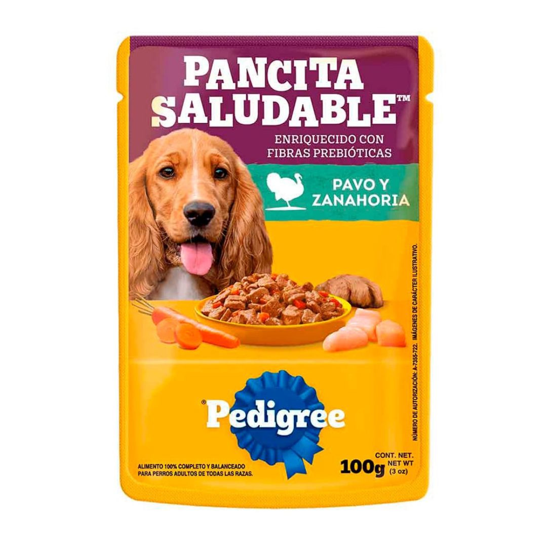 Alimento Húmedo Perro Adulto Pedigree Pancita Saludable Pavo y Zanahoria 100 gr