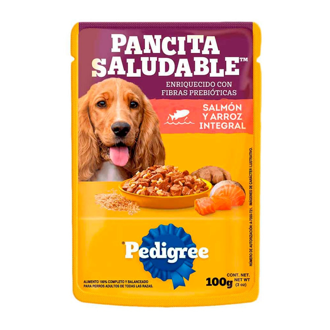 Alimento Húmedo Perro Adulto Pedigree Pancita Saludable Salmón y Arroz 100 gr