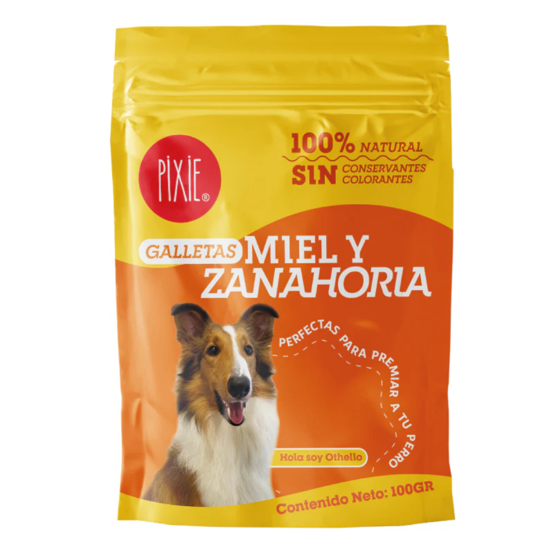 Snack Pixie Galletas Perro Miel y Zanahoria 100 gr
