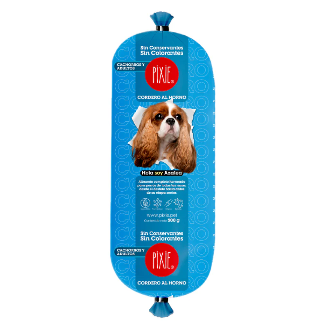 Alimento Húmedo Perro Pixie Cordero al Horno 500 gr