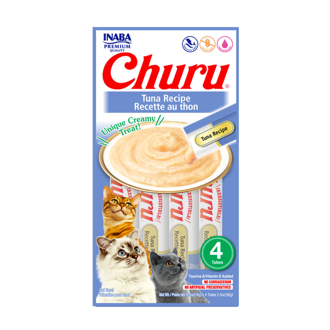Snack Gato Churu Cremoso Atún (Tuna) 4 Unidades 56 gr