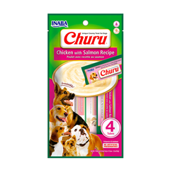 Snack Perro Churu Cremoso Pollo con Salmón (Chicken With Salmon) 4 Unidades 56 gr