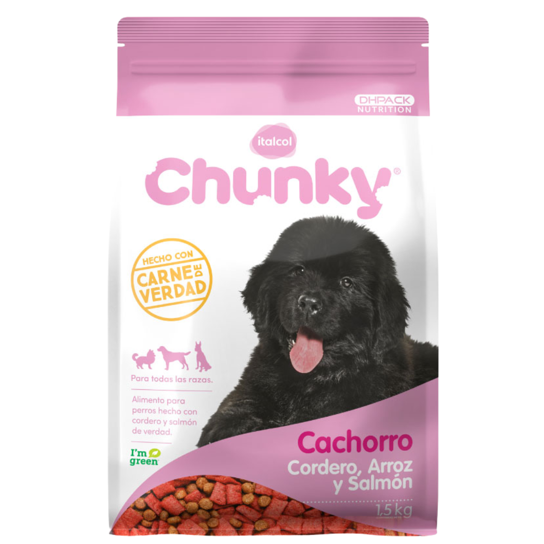 Alimento Perro Chunky Cachorro Cordero, Arroz y Salmón 1.5 kg