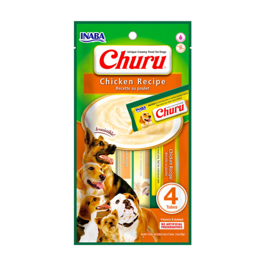 Snack Perro Churu Cremoso Pollo (Chicken) 4 Unidades 56 gr