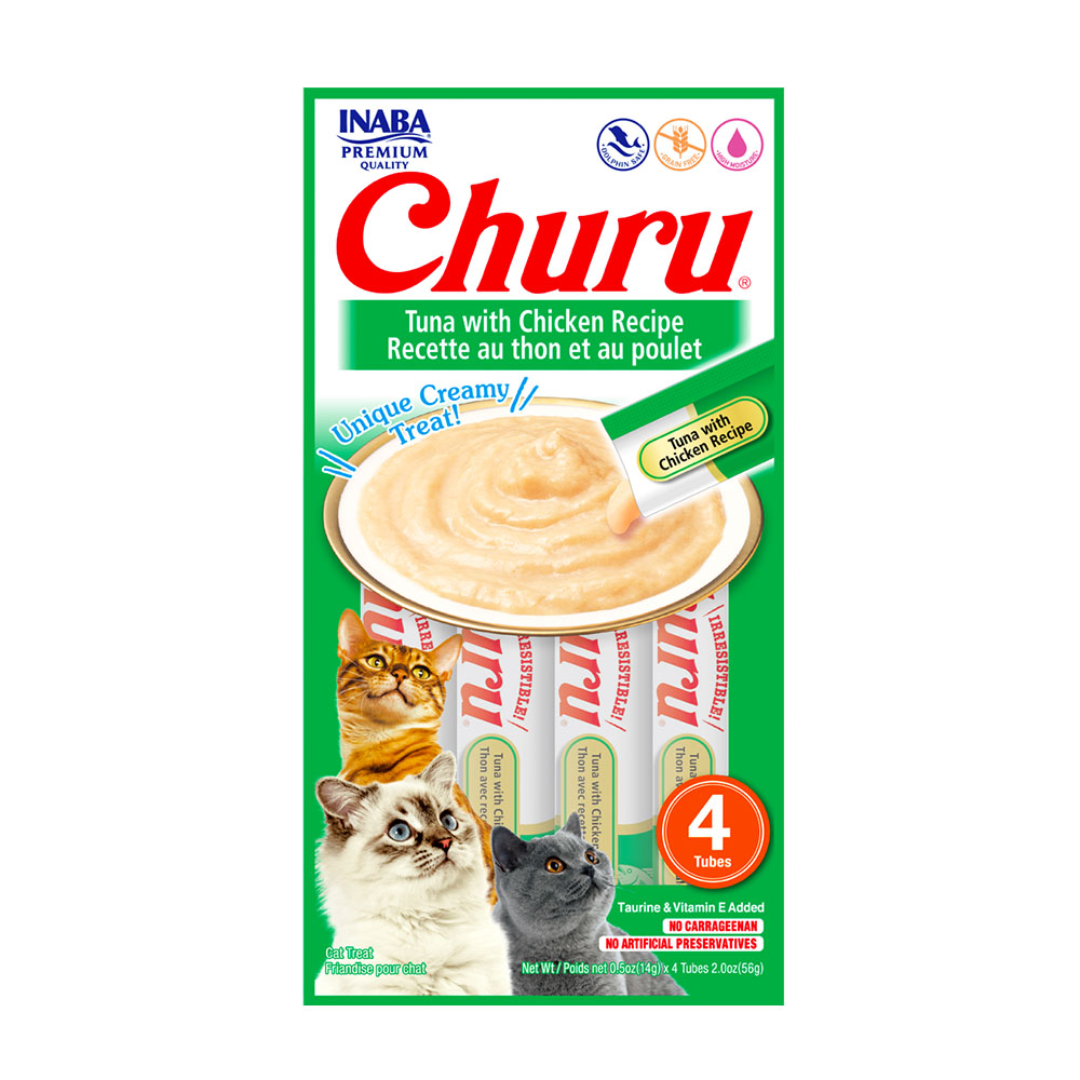 Snack Gato Churu Cremoso Atún con Pollo (Tuna With Chicken) 4 Unidades 56 gr