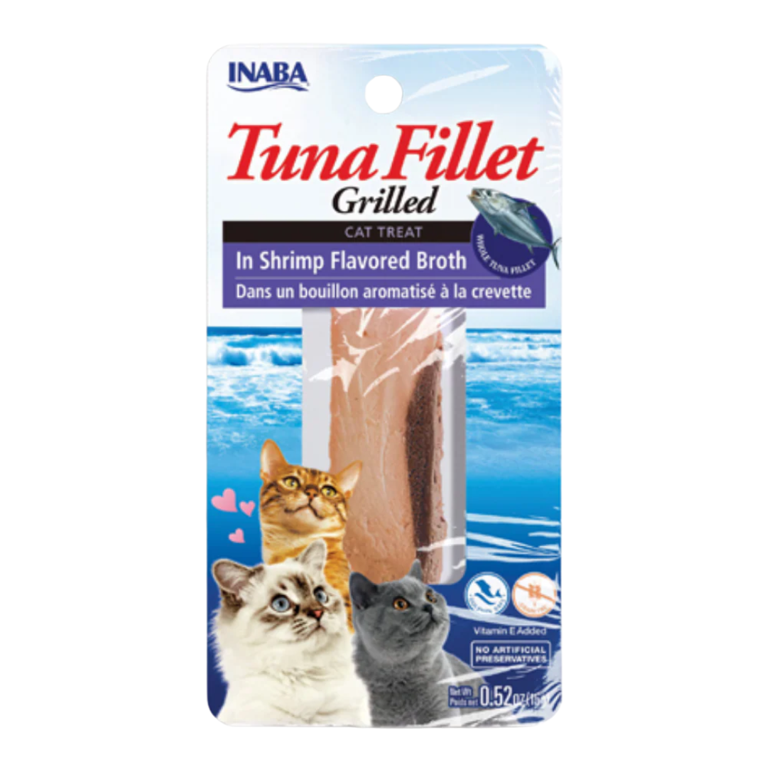 Snack Gato Inaba Filete De Atún en Caldo de Camarón 15 Gr