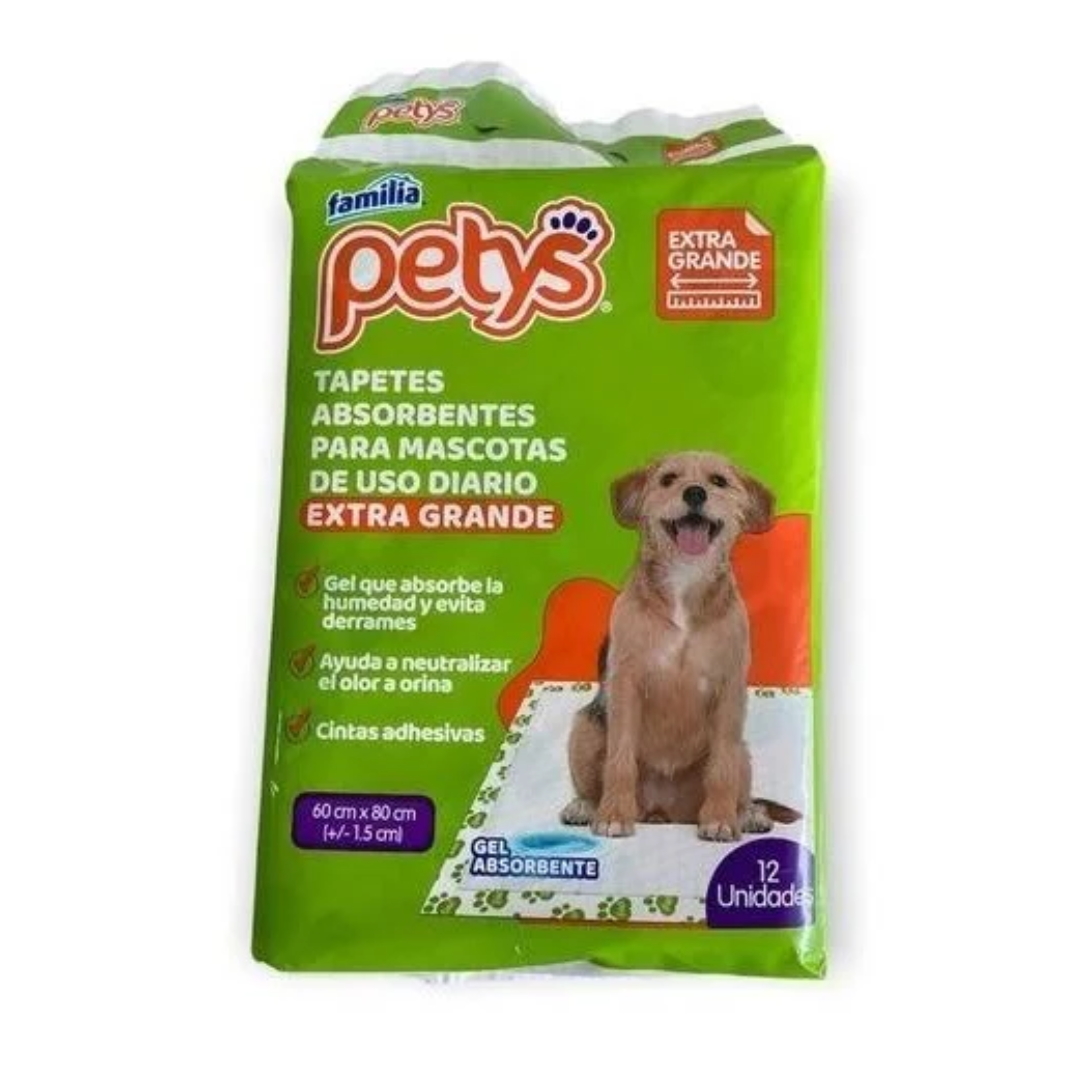 Tapete Absorbente Petys Grande 12 Unidades