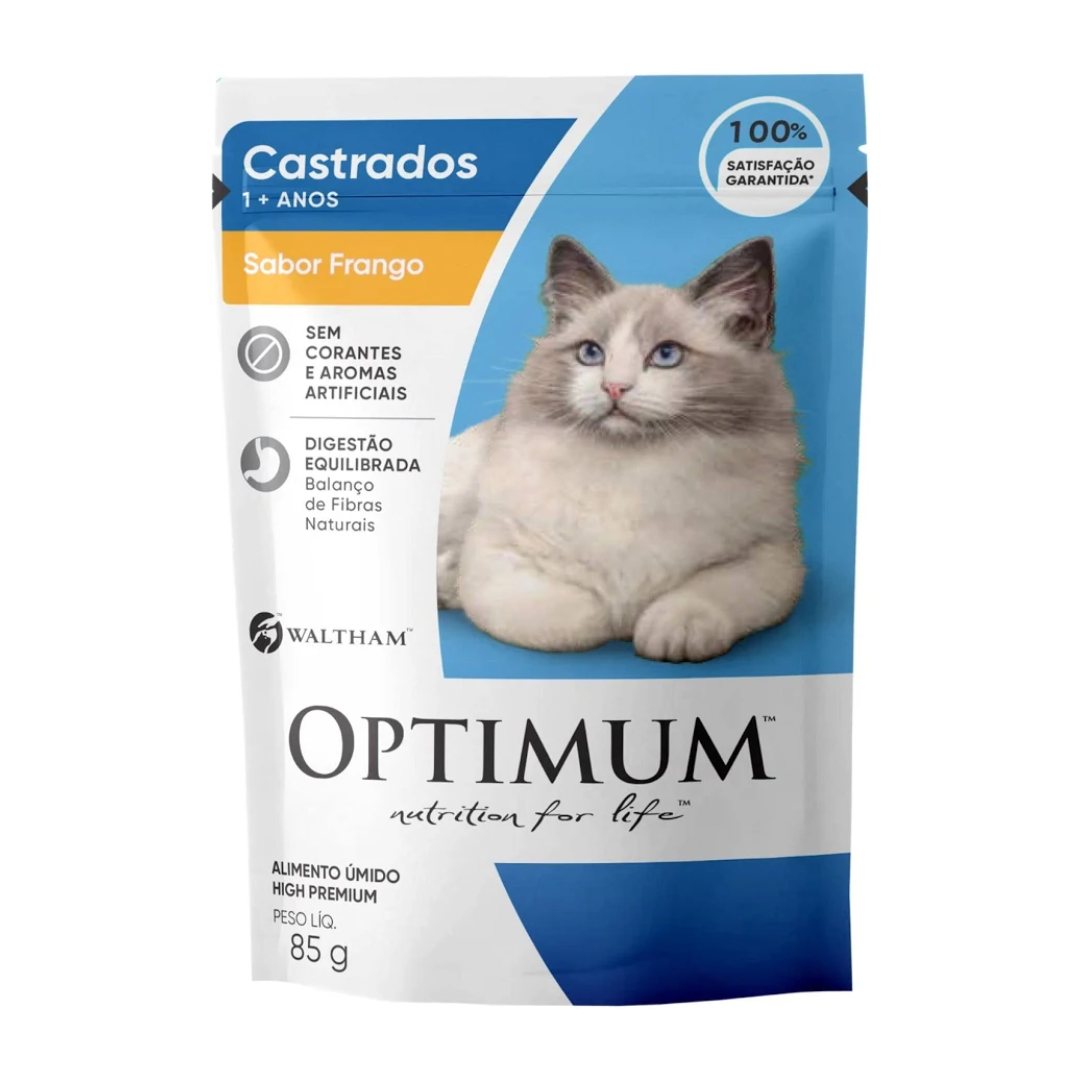 Alimento Húmedo Gato Optimum Castrados Pollo 85 gr