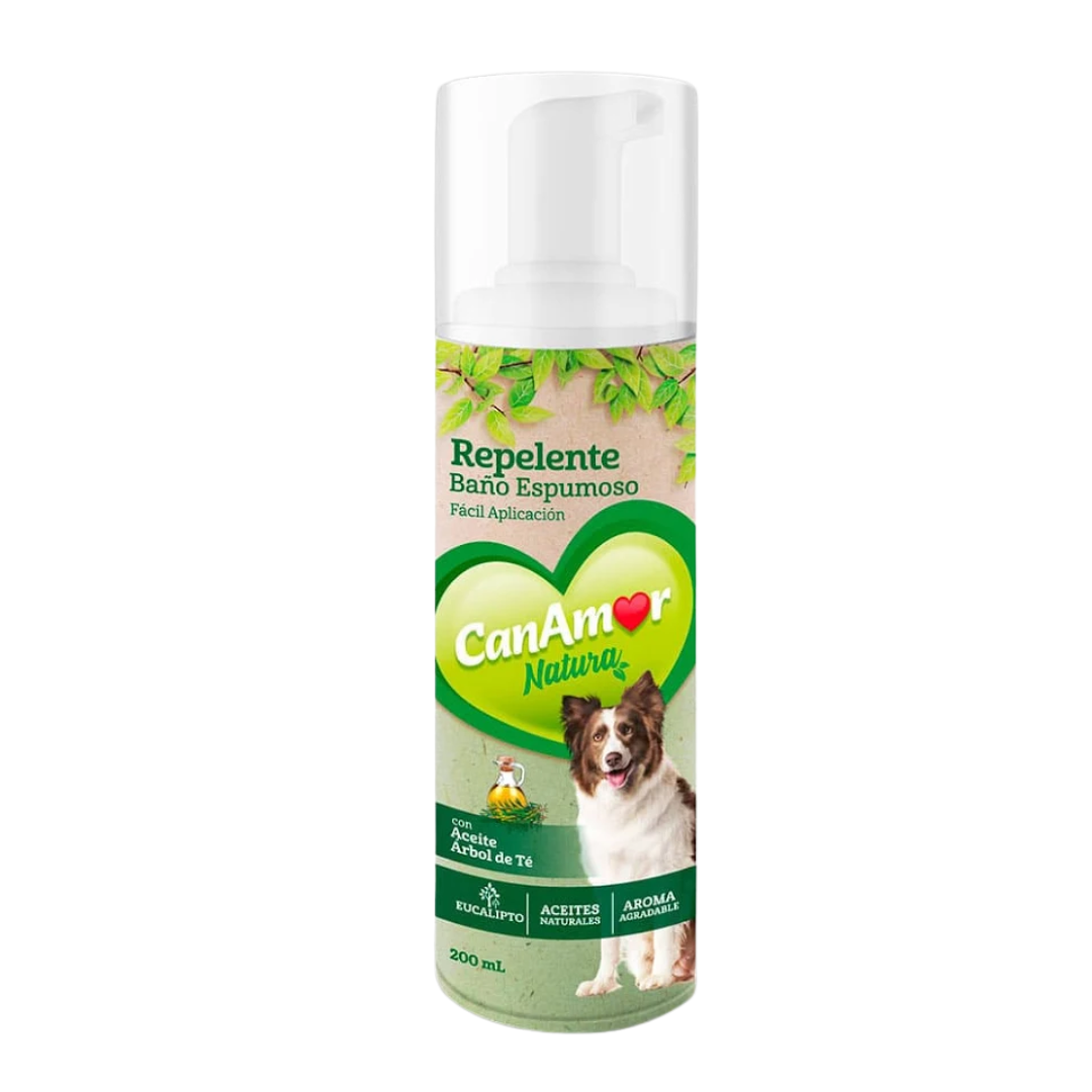 Baño Espumoso Repelente Perro Canamor Árbol de té 200 ml