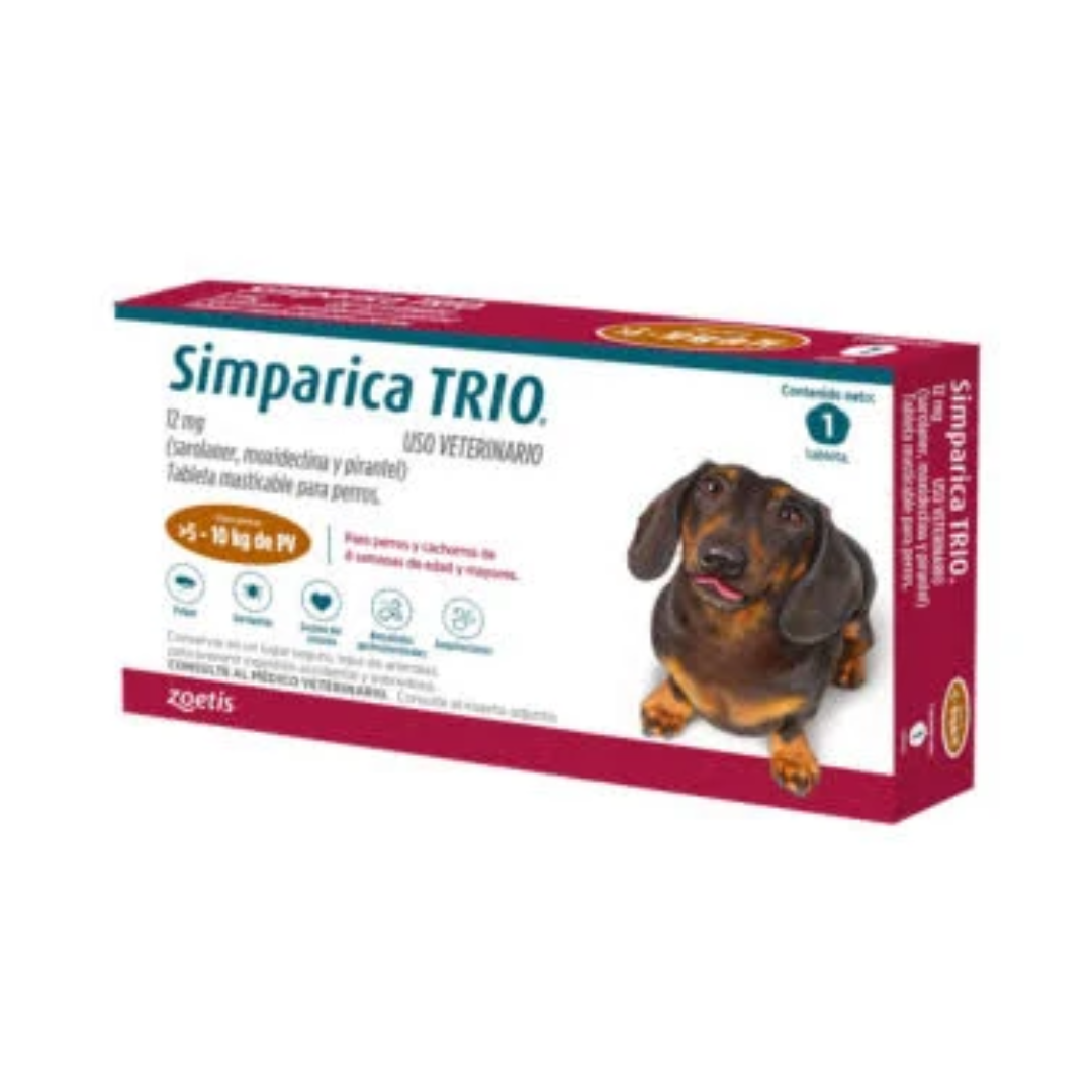 Simparica Trio Desparasitante Interno y Externo Perros 1 Tableta