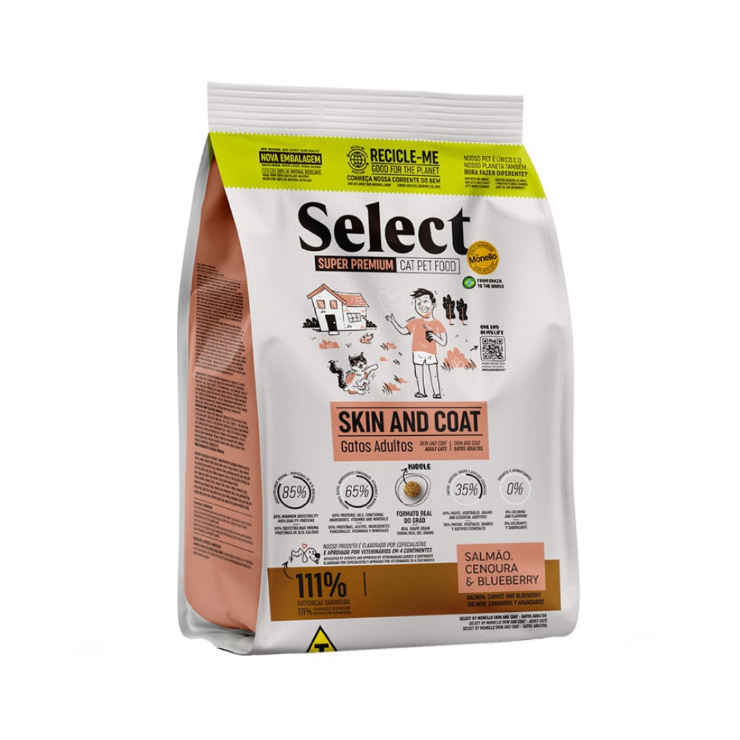 Alimento Gato Monello Select Super Premium Piel y Pelaje 1.5 kg