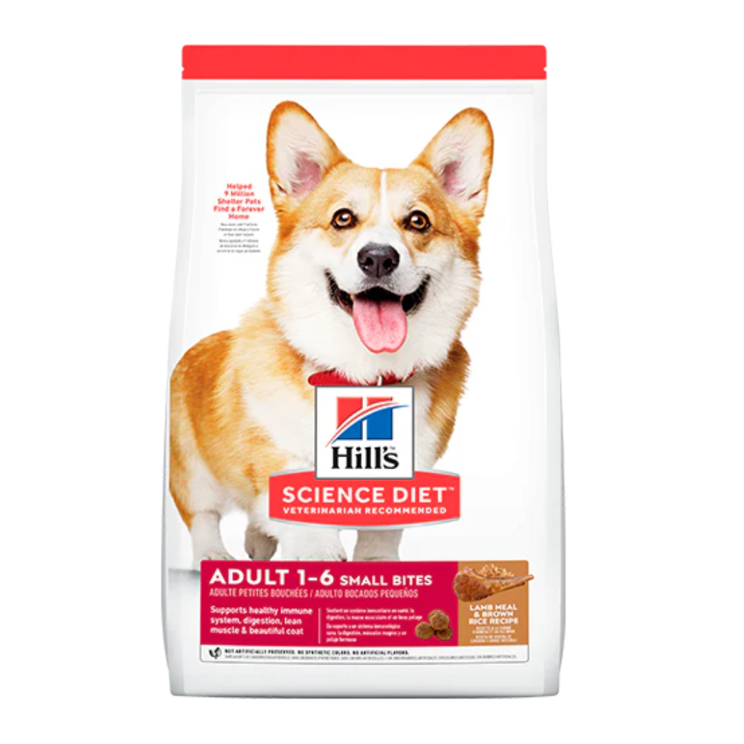 Alimento Perro Hill's Adulto 1-6 Razas Pequeñas (Small Bites) Cordero y Arroz 4.5 lb - 2.04 kg