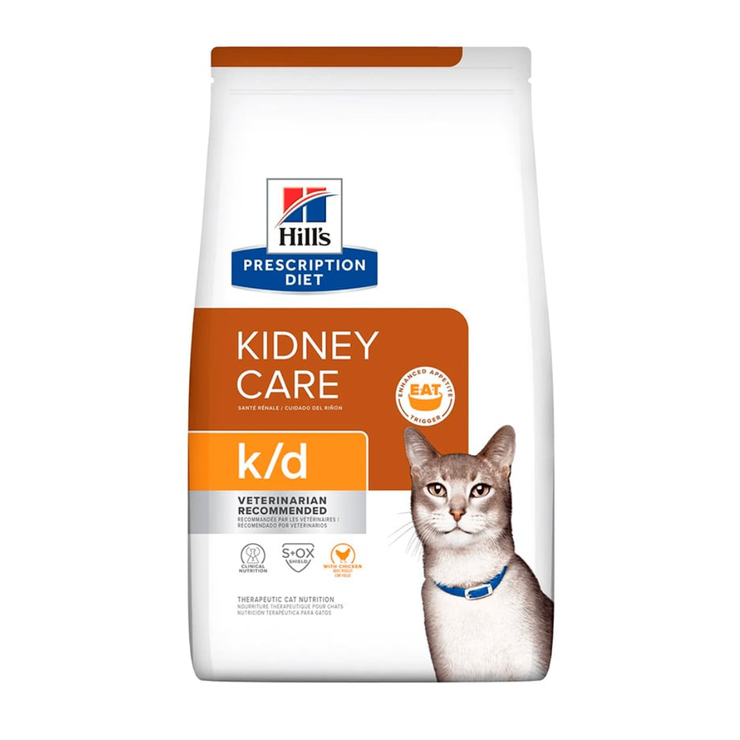 Alimento Gato Hill's Prescription Diet K/D Cuidado Del Riñón (Kidney Care)  4 lb - 1.81 kg