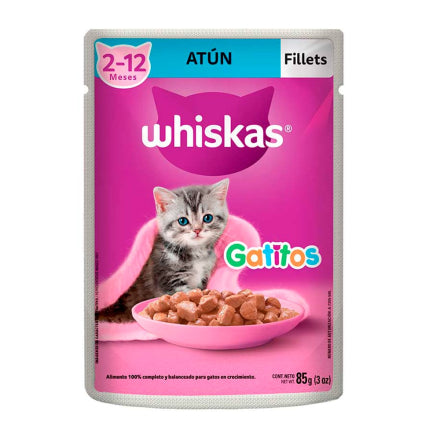 Alimento Húmedo Gatito Whiskas Pouch Atún 85 gr
