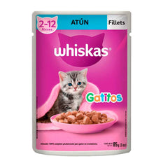Alimento Húmedo Gatito Whiskas Pouch Atún 85 gr