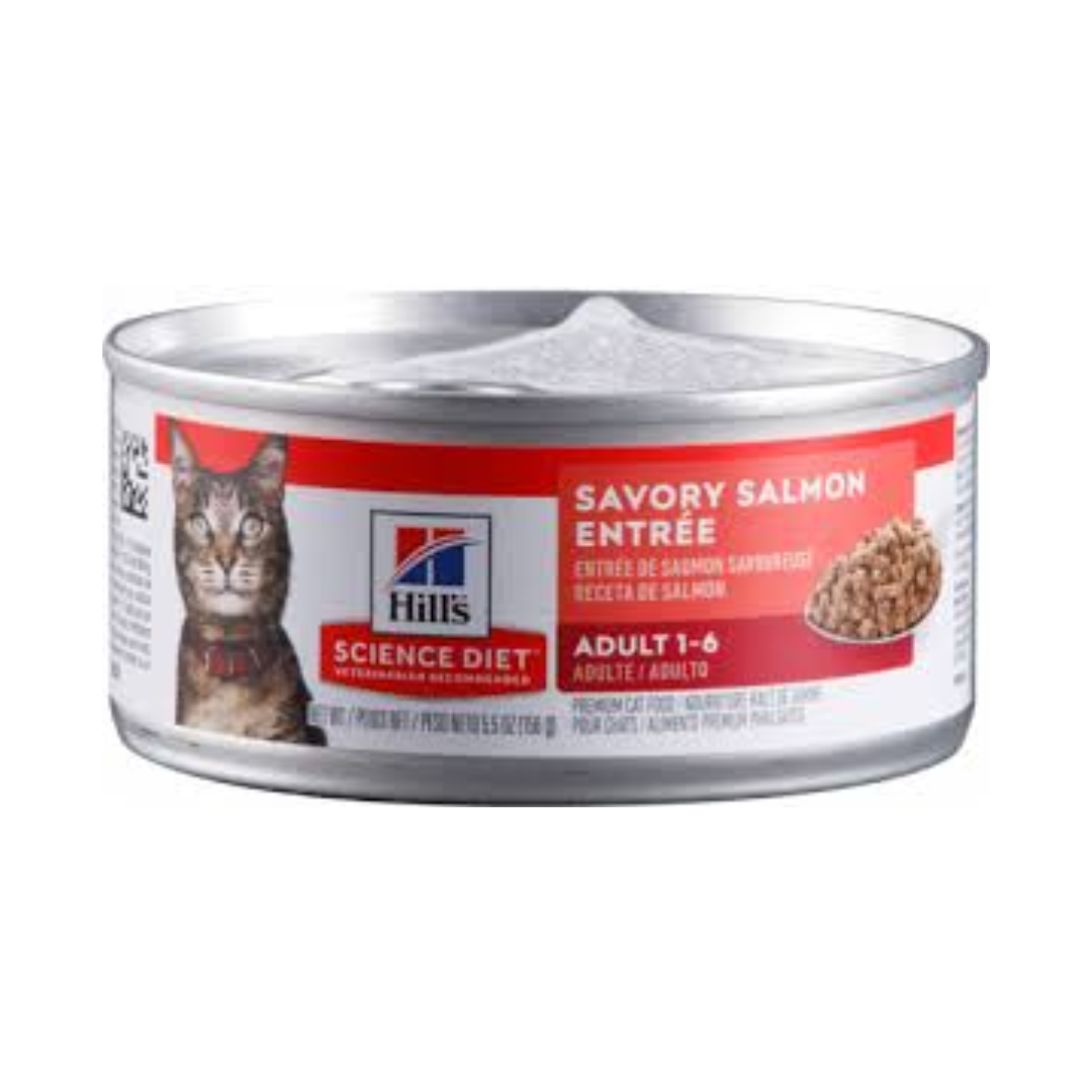 Alimento Húmedo Gato Hill's Adulto 1-6 Salmón Lata 5.5 oz - 156 gr
