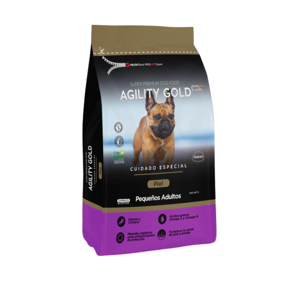Alimento Perro Agility Gold Pequeños Adultos Piel