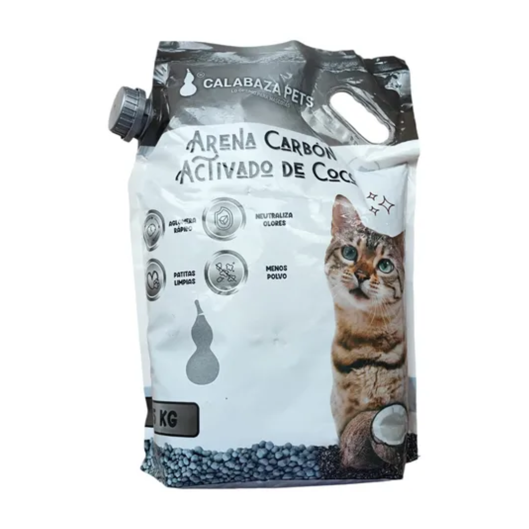 Arena Gato Calabaza Pets Carbón Activado de Coco 4.5 kg