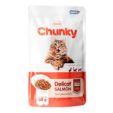 Alimento Húmedo Chunky Delicat Salmón 80 gr